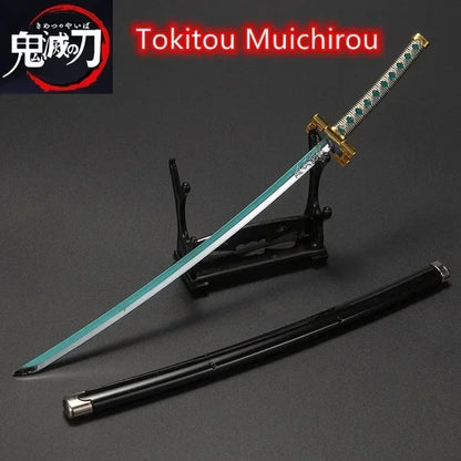25cm Demon Slayer Metal Katana Sword Toy – Tanjirou Ghost Killer Anime Cosplay Prop & Home Decor Collection