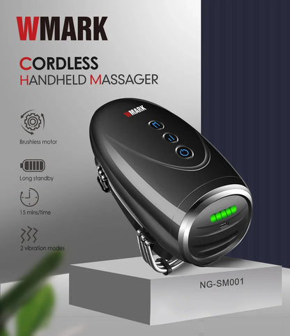 WMARK NG-SM001 Cordless Handheld Massager — 2600mAh Barber Massager for Professional Use