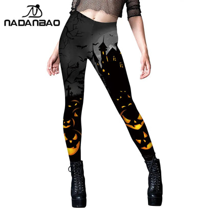 Women’s Christmas Leggings - Mid-Waist Skinny Digital Print Pants for Fitness, Running & Yoga