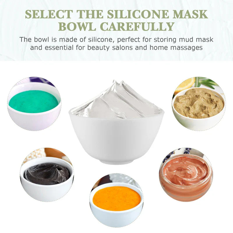3PCS Silicone Facial Mask Bowls – Mixing & Stirring Beauty Tools for Spa and Home