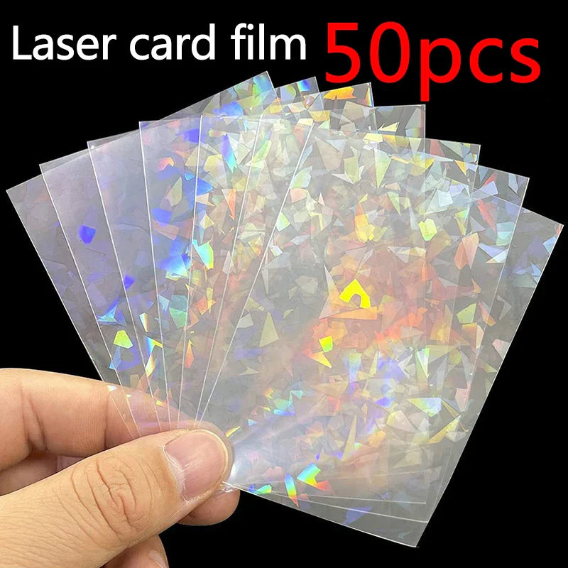 66x91mm Holographic Soft Trading Card Sleeves — Laser Protector for Pokemon, Yu-Gi-Oh & Baseball Cards