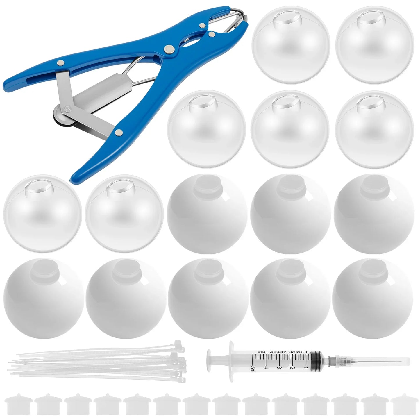 15pcs DIY Stress Ball Kit – Blank Pressure Balls with Expander Tool for Making Custom Stress Toys