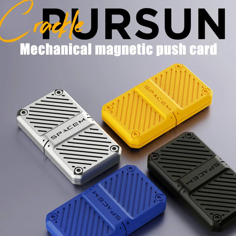 Machinery Magnetic Slider Push Fidget Toy – Metal EDC Coin Spinner for Stress Relief and Gifts
