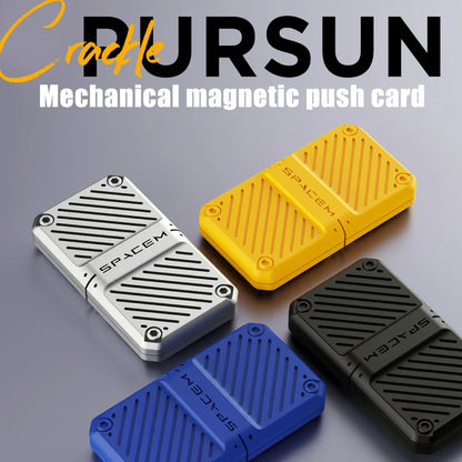 Machinery Magnetic Slider Push Fidget Toy – Metal EDC Coin Spinner for Stress Relief and Gifts
