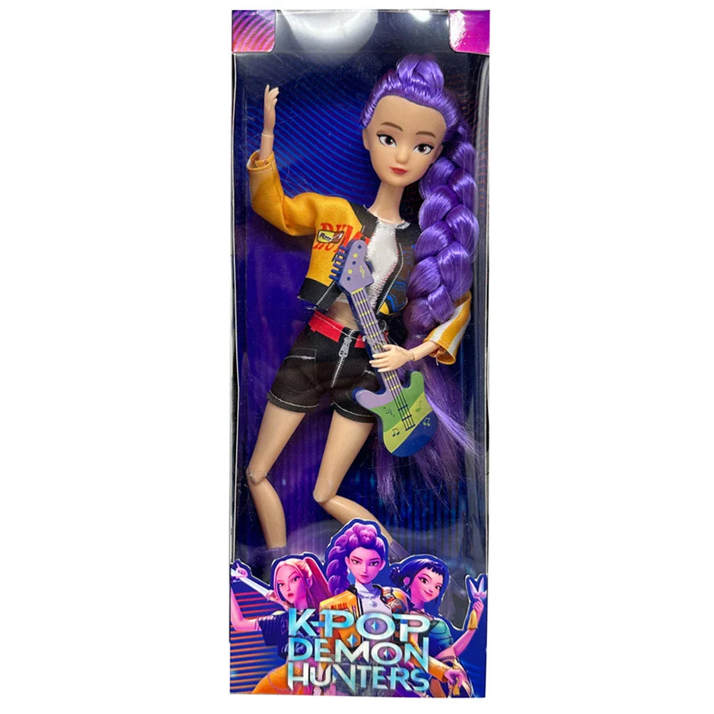 NEW KPop Demon Hunters Action Figure Dolls – Rumi, Mira, Zoey Princess DIY Plastic Toys for Girls