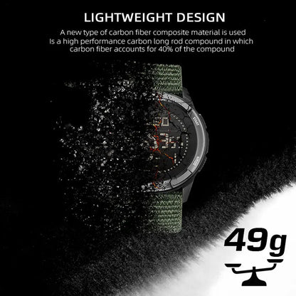 NORTH EDGE ALPS Men's Digital Carbon Fiber Watch Shockproof Military Sports Waterproof 50M Outdoor Compass Wristwatch