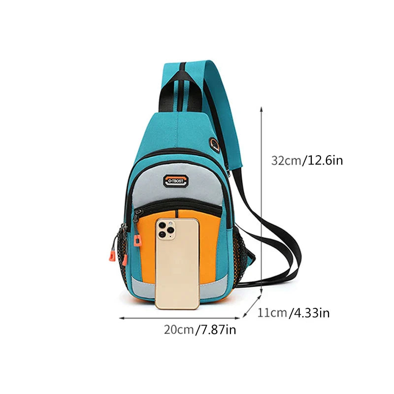 Unisex Chest Bag – Multifunctional Crossbody Backpack for One or Two Shoulder Wear