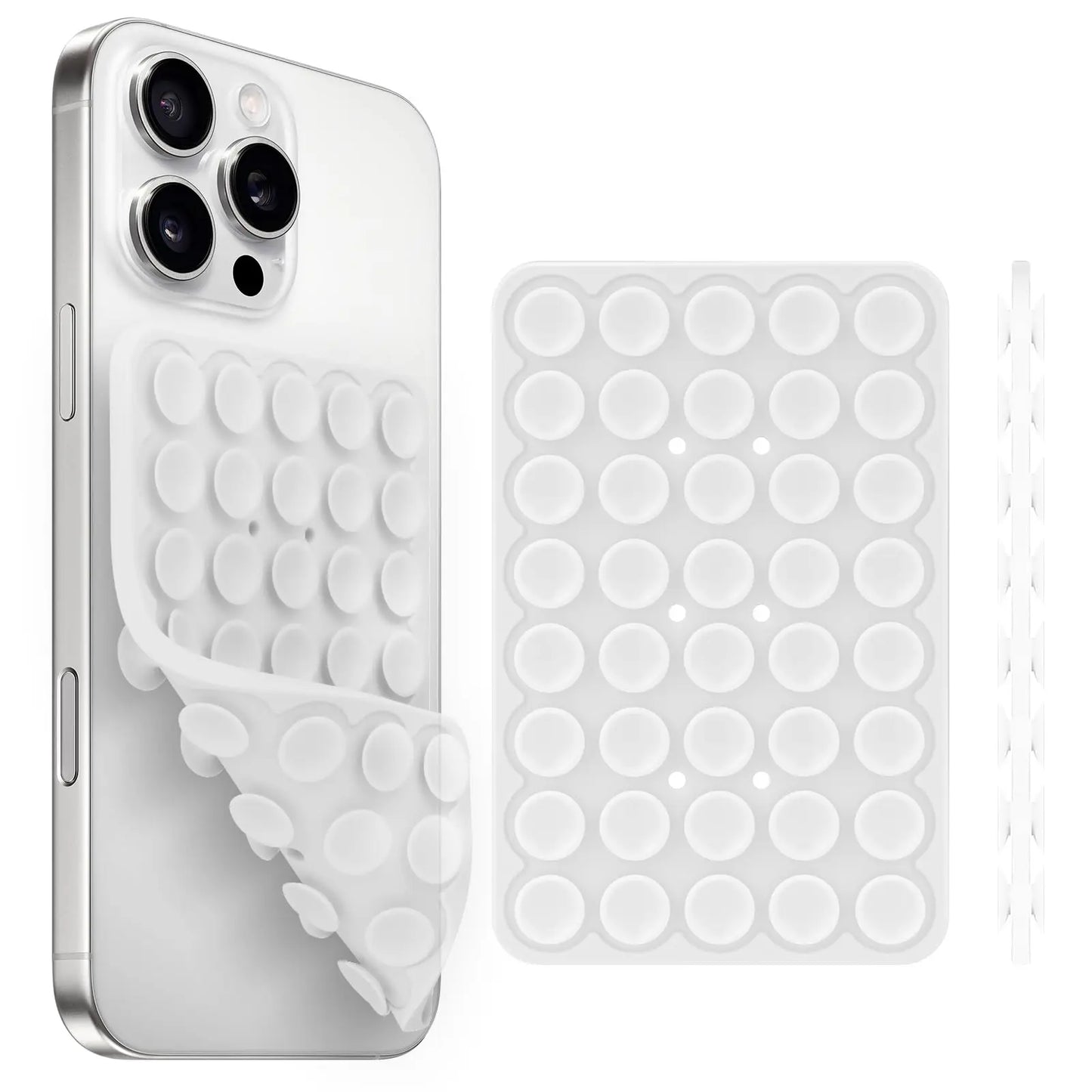 Silicone Suction Cup Phone Holder – Double-Sided, Anti-Slip Mobile Mount, Detachable Rubber Pad for Smartphones