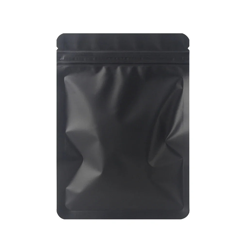 100PCS Double-Sided Frosted Mylar Bags - Flat Bottom, Waterproof, Heat-Sealing Aluminum Foil Zipper Bags