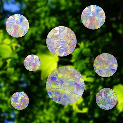 PVC Rainbow Suncatcher Window Stickers | Cat Butterfly Prism Glass Wall Decal | Home Kids Bedroom Decoration