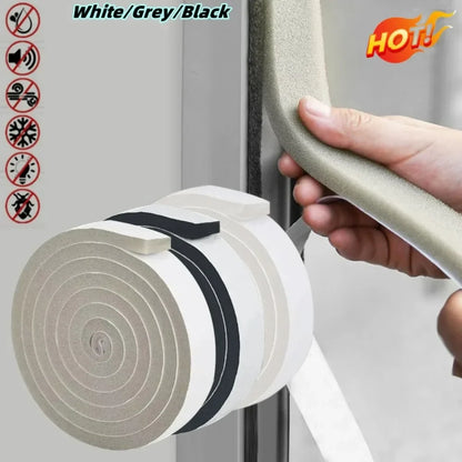 4M Foam Self-Adhesive Sealing Strip - Wearable Sliding Dustproof Sponge Tape for Door & Window - Soundproof Home Insulation