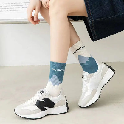 4 Pairs Fashionable AB Socks – Soft, Comfortable & Breathable for Men & Women, Ideal for Running & Fitness