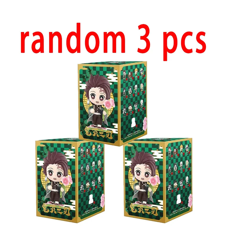 Anime Demon Slayer Blind Box Figures — 1-12pcs Tanjiro & Nezuko PVC Model Ornaments, Kids Christmas & Halloween Gift