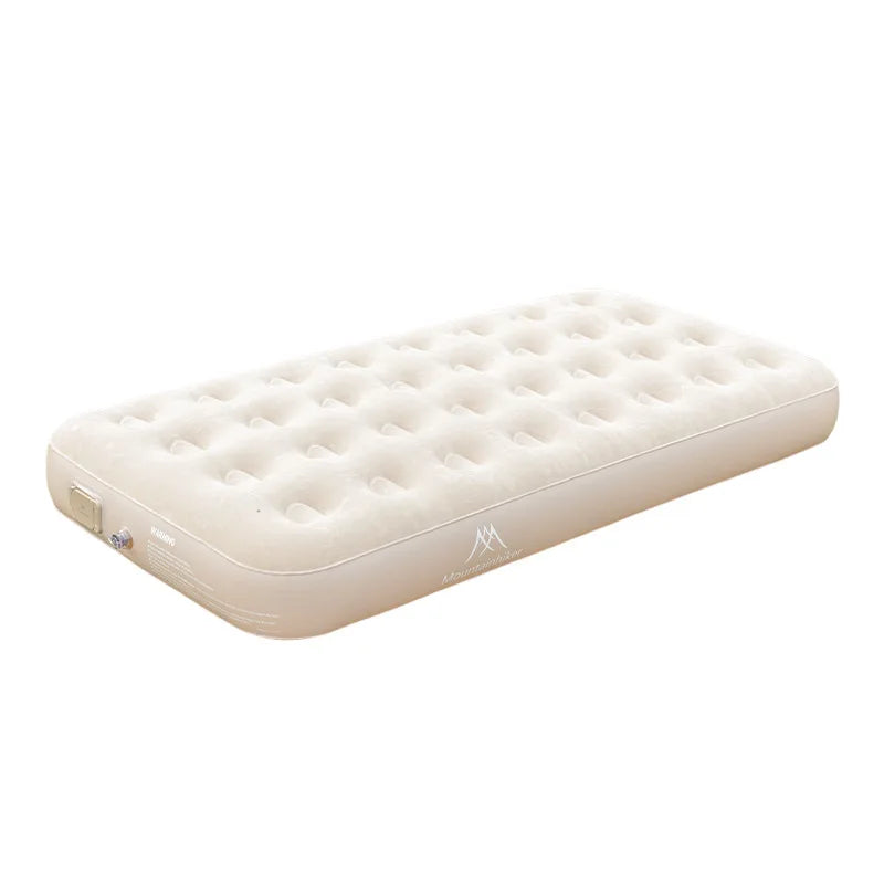 MOUNTAINHIKER 2025 Inflatable Air Mattress – PVC Glamping Sleeping Mat with Built-in Pump for 1-3 Persons