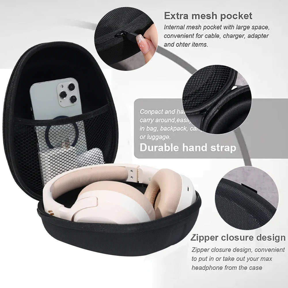 Universal Hard Headphone Case for Sony WH-1000XM4/WH-CH720N/MDR-ZX100 – Durable Storage Bag & Carrying Pouch
