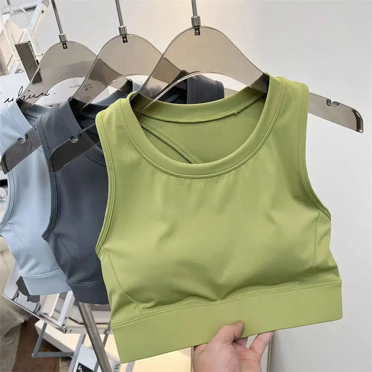 INLUMINE Anti-Light Sports Bra – Backless Yoga & Gym Fitness Top for Women