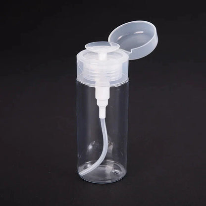 120/150/200ml Refillable Nail Pump Bottles – Empty Dispenser for Polish Remover, Cleaner & Manicure Tools
