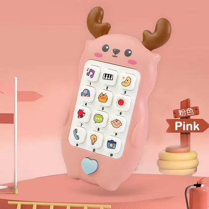 Baby Musical Phone Toy - Sound Telephone with Teether for Infants & Early Learning