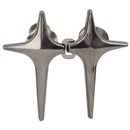 Adjustable Jean Button Pins – Detachable Metal Waist Tightener with Cross Star Design for Clothing Alterations