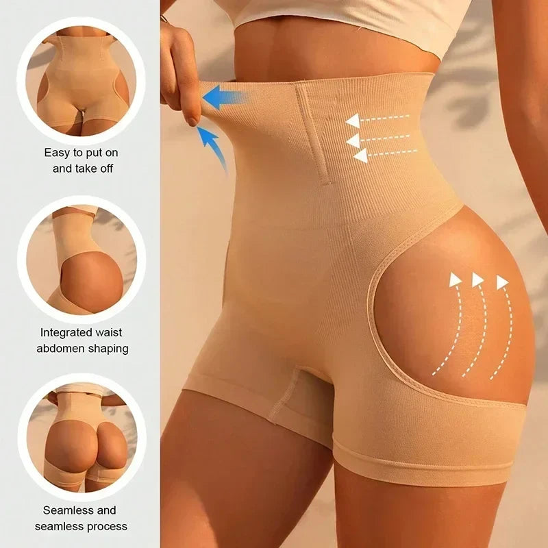 Women High Waist Shaping Panty Butt Lifter Shapewear - Slimming Body Shaper Shorts with Tummy Control and Curvy Fit Design