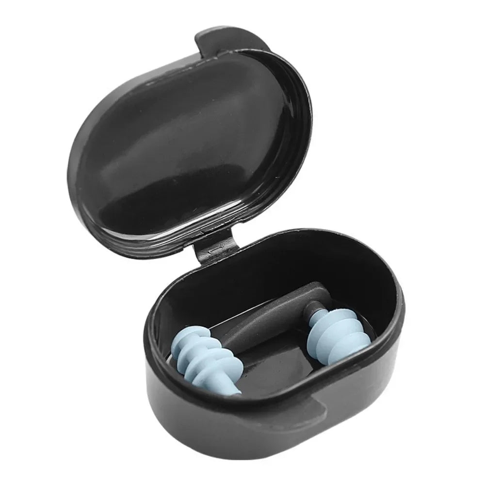 Comfy 4-Layer Silicone Swimming Ear Plugs – Waterproof Ear Protection for Bathing & Swimming