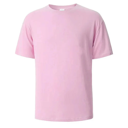 Heavyweight 100% Cotton T-Shirt - Thick Knit Round Neck Short Sleeve Tee 500/300g