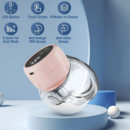 Wearable Electric Breast Pump — Portable Hands-Free Silent Breast Milk Extractor & Collector, 1PCS