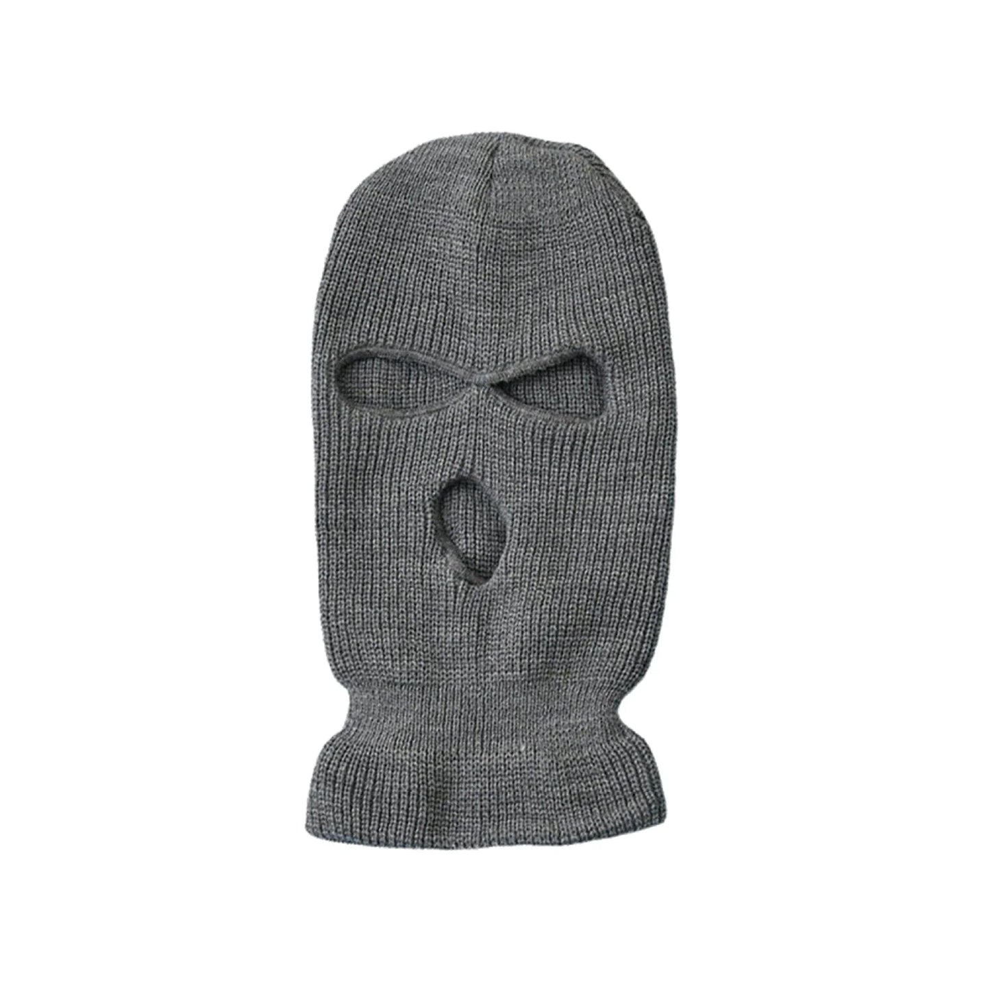 Motorcycle Windproof Full Face Knit Hat - Custom Ski Mask for Men, Warm Wool Balaclava with 3 Holes, Embroidered Winter Ski Mask
