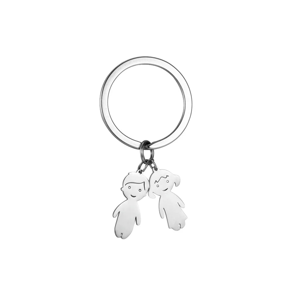 Personalized Kids & Family Keychain – Custom Name Key Chain for Mother’s Day, Couples, Boys, Girls, Pets, Mom, Dad, Baby Gift