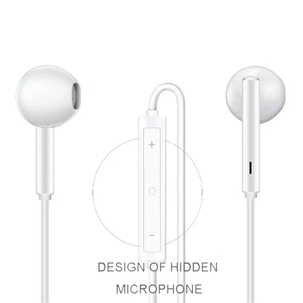 Original Type-C Wired Headphones – 3.5mm Earbuds for Xiaomi, Redmi, Poco, Huawei, Samsung