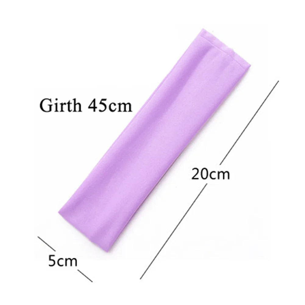 Summer Sports Yoga Hair Band - Solid Sweat Absorbent Headband for Men and Women, Adjustable Headwrap for Running and Makeup