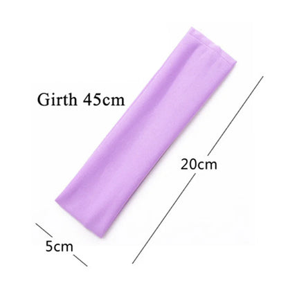 Summer Sports Yoga Hair Band - Solid Sweat Absorbent Headband for Men and Women, Adjustable Headwrap for Running and Makeup