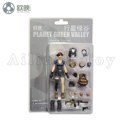 Ou Ying Studio 1/18 Planet Green Valley PGV 3.75" EFSA Female Action Figure — Anime Model Collectible