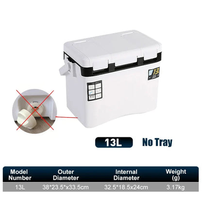Fishing Cooler Box - Portable Insulated Fish Storage & Tackle Gear Box with Air Holes