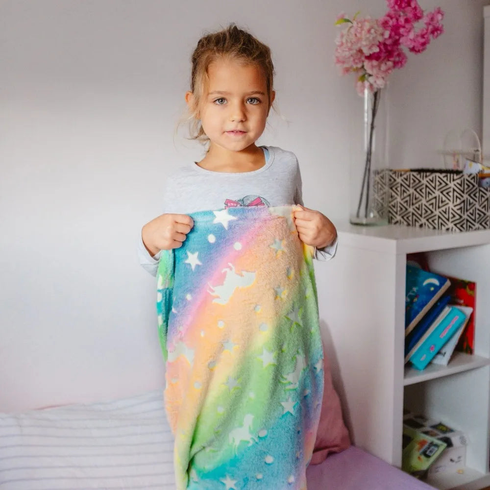 Flannel Mermaid Sleeping Bag — Soft Universal Rainbow Mermaid Tail Blanket, Cozy and Beautiful for Children
