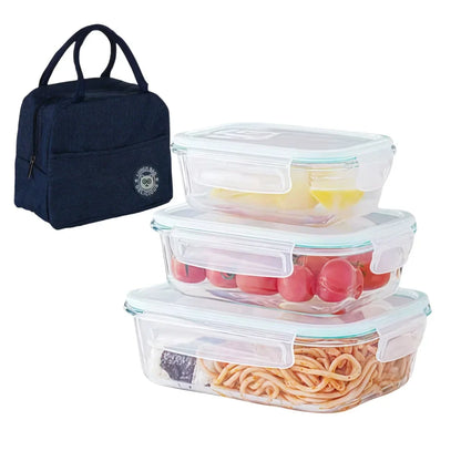 Glass Food Storage Containers — Airtight Bento Boxes for Meal Prep, Microwave, Oven, Freezer & Dishwasher, BPA Free