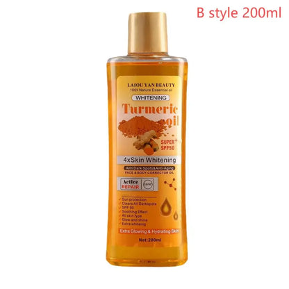 Turmeric Essential Oil 200ml - Moisturizing Facial & Body Massage Oil for Aromatherapy and Skin Care