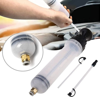 Car Oil & Brake Fluid Extractor – Manual Syringe Pump for Oil Change, Vacuum Suction, Fuel Transfer Hand Pump