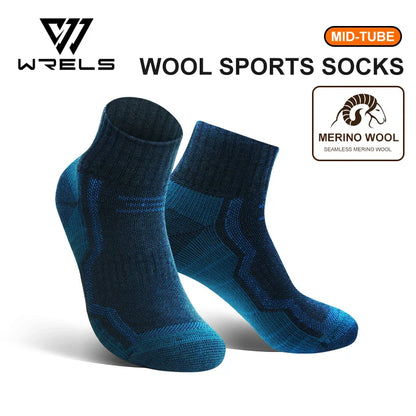 WRELS Merino Wool Thermal Socks – Winter Warm Compression Socks for Skiing, Hiking, Snowboarding & Climbing, Thick Merino Wool Sports Socks