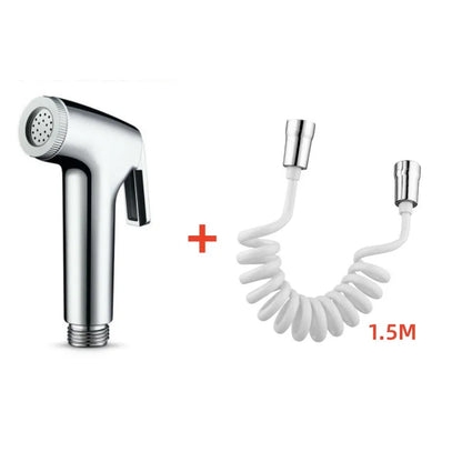 Handheld Toilet Bidet Sprayer with Flexible Spring Hose – Bathroom Shower Head Accessory