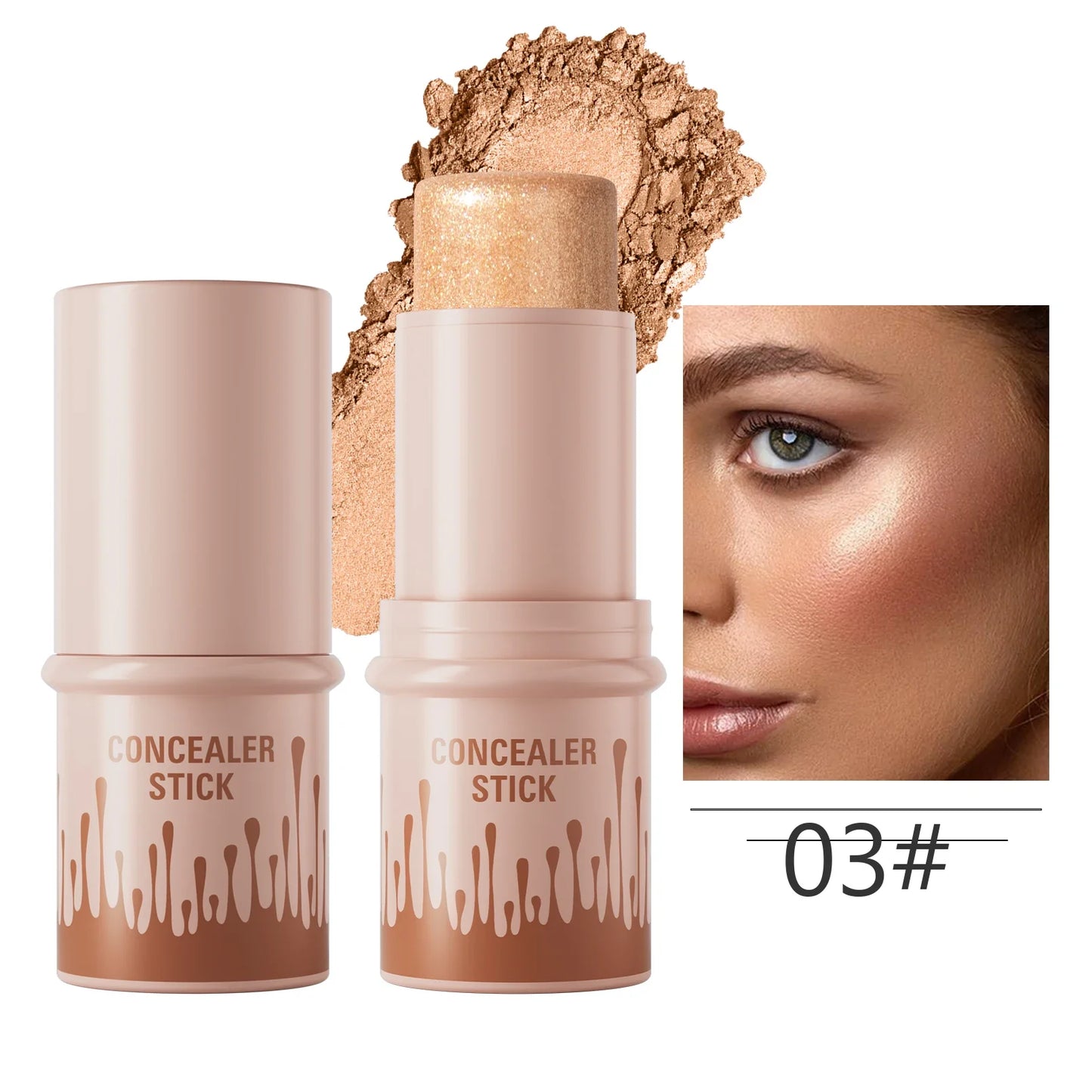 Multi-Color Natural Conforming Shadow Repair Stick – 3D Light Concealer, Blush & Multi-Functional Highlight Stick