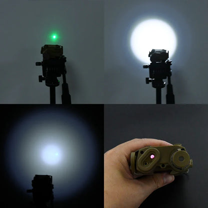 PEQ-15 Tactical SureFire M600C/M300A Flashlight — AR15 Airsoft Dual Control Switch with Red/Green/Blue Laser, Hunting Accessory