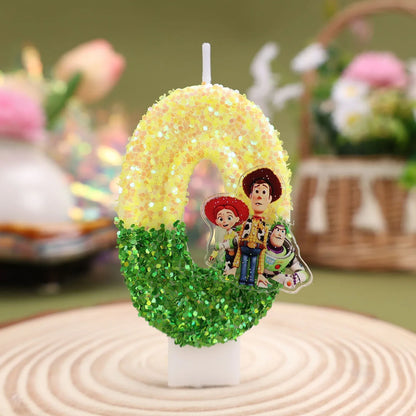 Toy Story Cartoon Number Candles 0-9 - Cute Kids Birthday Cake & Party Decoration Supplies