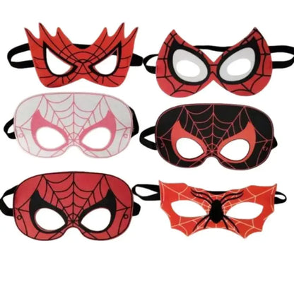 Spider-Inspired Cosplay Eye Mask Set – Funny Superhero Costume Accessories for Kids Halloween & Birthday Parties