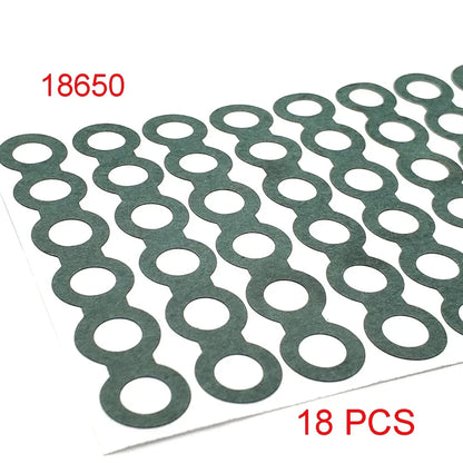 18650/21700/32650 Li-ion Battery Insulation Gasket – Barley Paper Insulating Glue Patch & Electrode Pads for Battery Pack