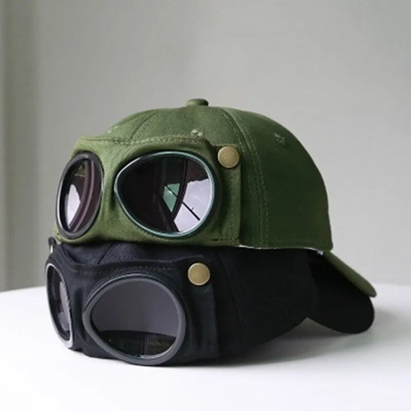 Aviator Hat Baseball Cap with Personality Glasses: Unisex Summer Sunglasses for Men, Women, and Boys