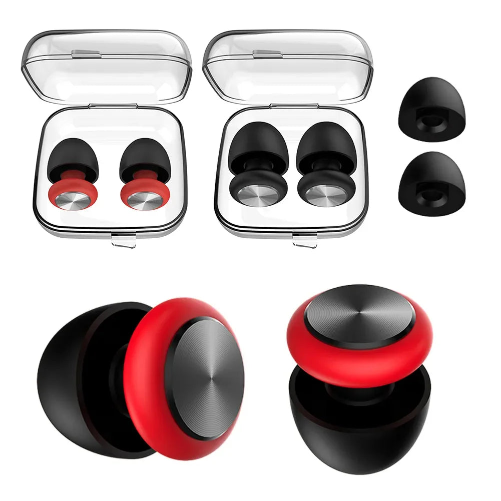 Silicone Soundproof Earplugs — Anti-Noise Sleeping & Swimming Ear Protection, Noise Reduction & Sound Insulation