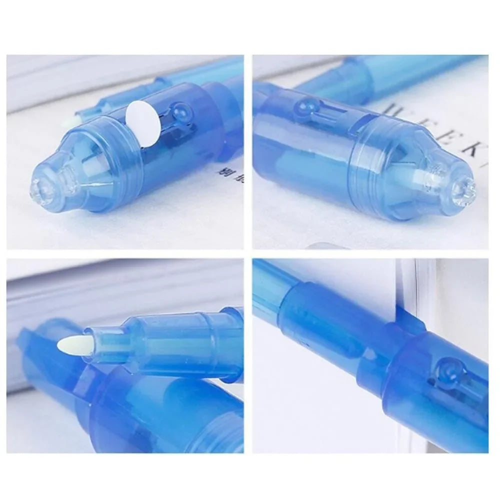 Invisible Ink Pen 12 PCS with UV Light - Spy Magic Marker for Secret Messages, Treasure Box Prizes, Kids Party Favors, Toys Gift