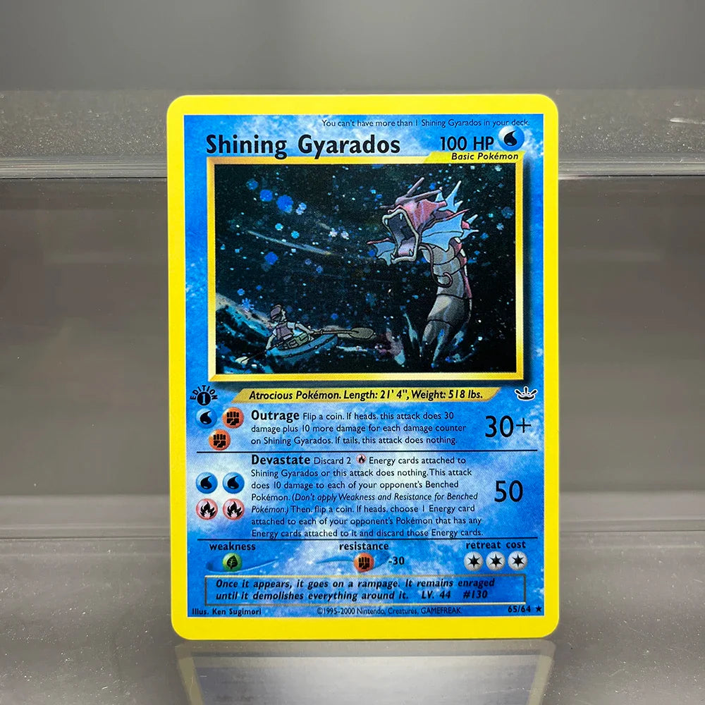1996 Pokémon 1st Edition Base Set Flash Cards – Shining Charizard, Lugia, Wigglytuff Collection, PTCG Proxy Cards