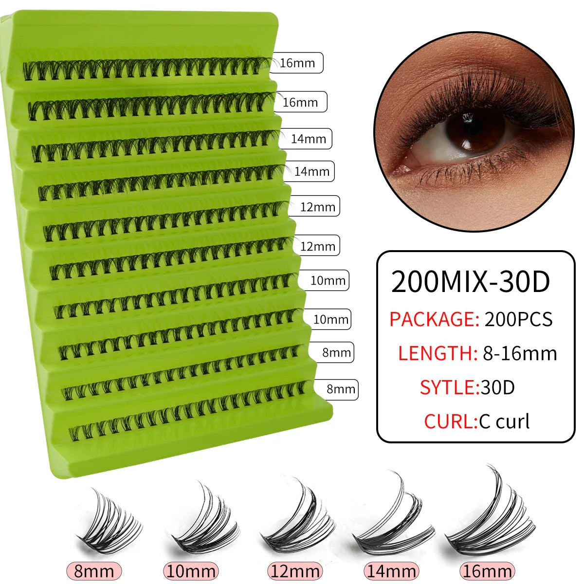 YSDO Premade Volume Fans Eyelash Extensions – 10/14 Rows Natural Mink Individual Cluster Lashes for Makeup